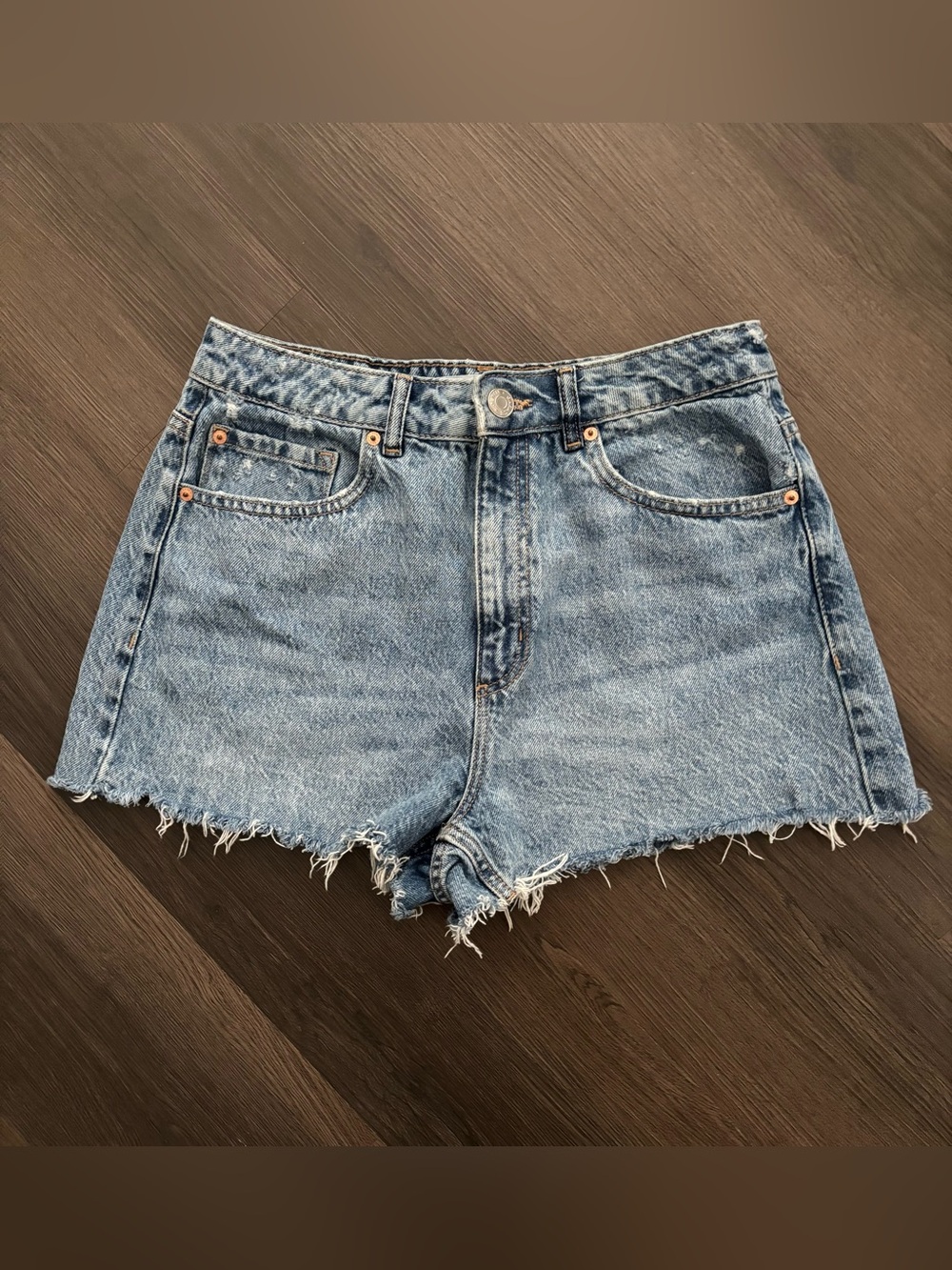 Garage Cropped Denim Festival Cutoff Shorts Sz 28